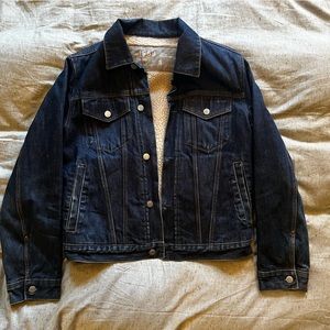 Gap Denim Coat Men’s Small Sherpa Lining